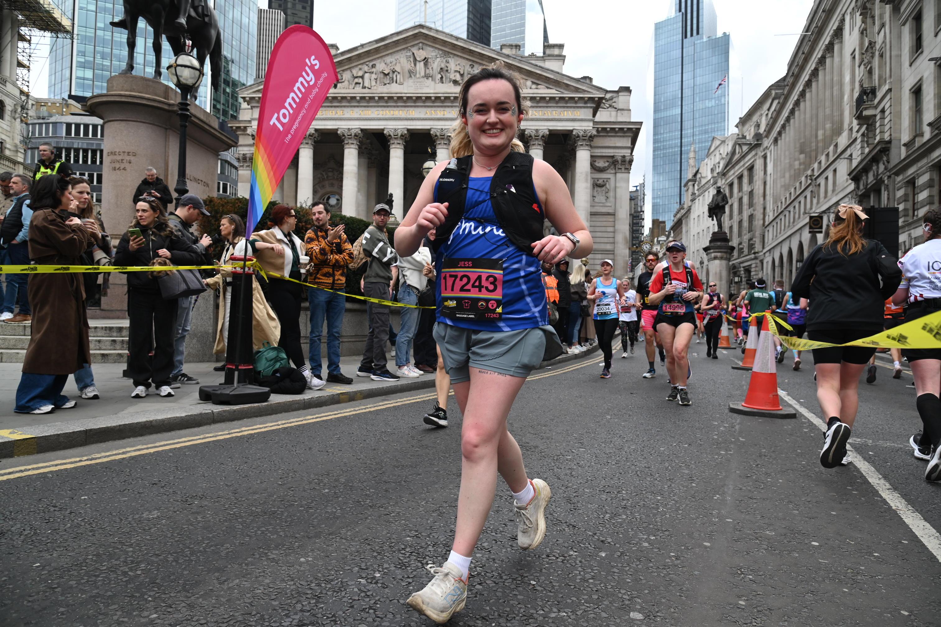 Jessica running the London Landmarks Half Marathon